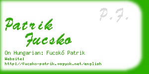 patrik fucsko business card