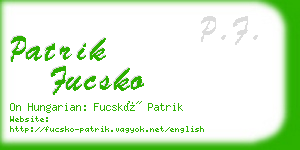 patrik fucsko business card